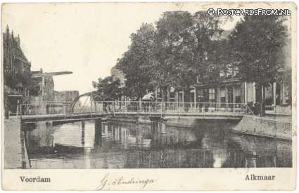 ansichtkaart: Alkmaar, Voordam
