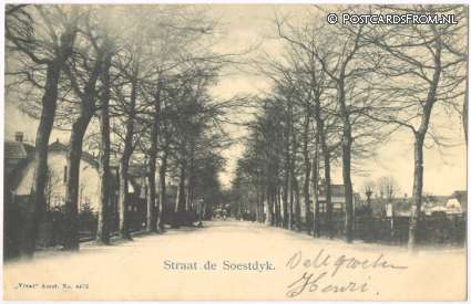 ansichtkaart: Soestdijk, Straat de Soestdyk