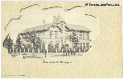 ansichtkaart: Nijmegen, Kweekschool