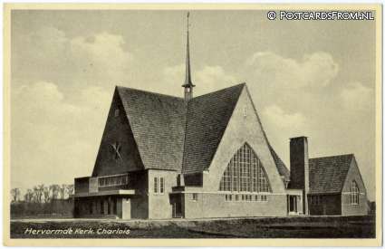 ansichtkaart: Charlois, Hervormde Kerk