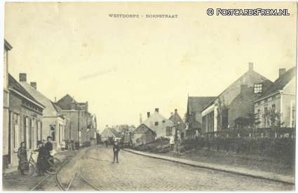 ansichtkaart: Westdorpe, Dorpstraat