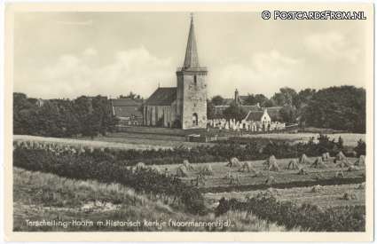 ansichtkaart: Terschelling Hoorn, Historisch kerkje. Noormannentijd