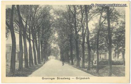 ansichtkaart: Grijpskerk, Groninger Straatweg