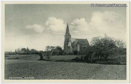 ansichtkaart: Kruiningen, N.H. Kerk
