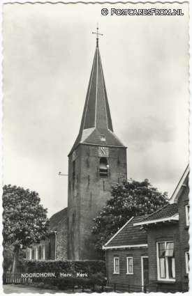 ansichtkaart: Noordhorn, Herv. Kerk