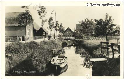 ansichtkaart: Almkerk, Molenvliet