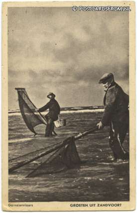 ansichtkaart: Zandvoort, Garnalenvissers