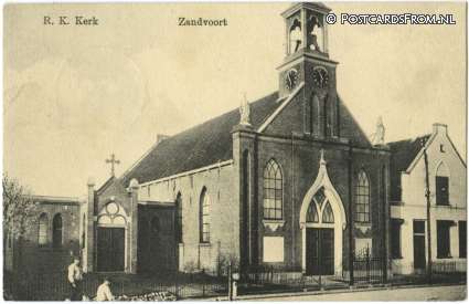 ansichtkaart: Zandvoort, R.K. Kerk