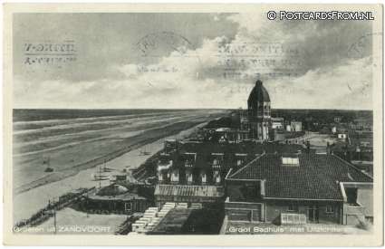 ansichtkaart: Zandvoort, Groot Badhuis met Uitzichttoren