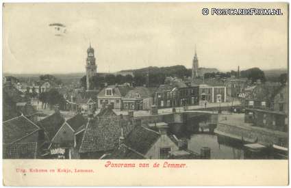 ansichtkaart: Lemmer, Panorama