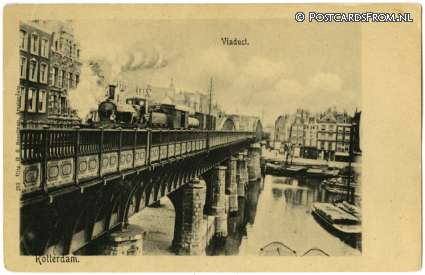 ansichtkaart: Rotterdam, Viaduct