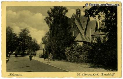 ansichtkaart: Hilversum, St. Clemenskerk