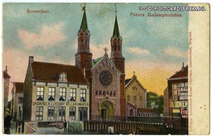 ansichtkaart: Roosendaal, Kerk der Eerw. Paters Redemptoristen