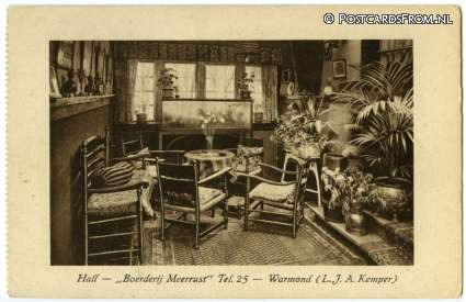 ansichtkaart: Warmond, Boerderij Meerrust. Hall