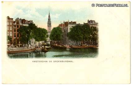 ansichtkaart: Amsterdam, De Groenburgwal