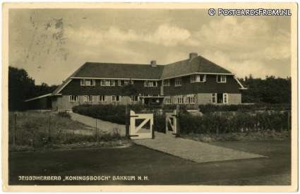 ansichtkaart: Bakkum, Jeugdherberg 'Koningsbosch'