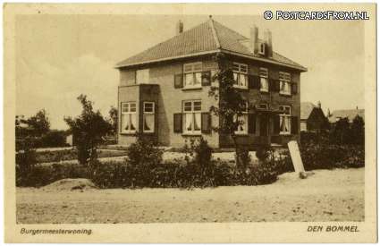 ansichtkaart: Den Bommel, Burgemeesterwoning