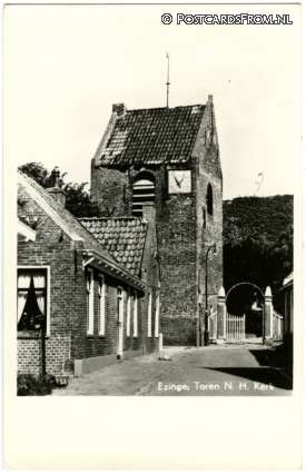 ansichtkaart: Ezinge, Toren N.H. Kerk