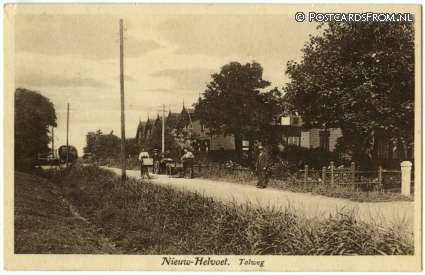 ansichtkaart: Nieuw-Helvoet, Tolweg