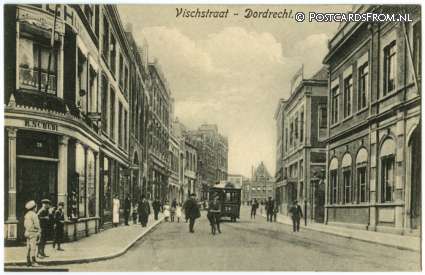 ansichtkaart: Dordrecht, Vischstraat