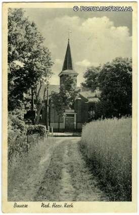 ansichtkaart: Haaksbergen, Buurse. Ned. Herv. Kerk