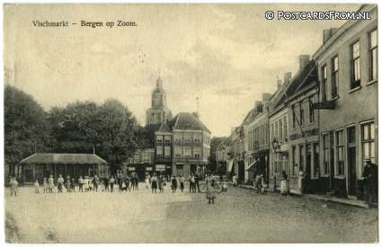 ansichtkaart: Bergen op Zoom, Vischmarkt