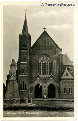 ansichtkaart: Sint-Oedenrode, Groeten uit. Kerk