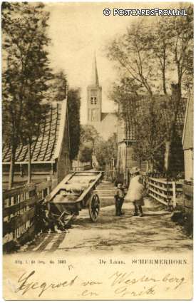 ansichtkaart: Schermerhorn, De Laan