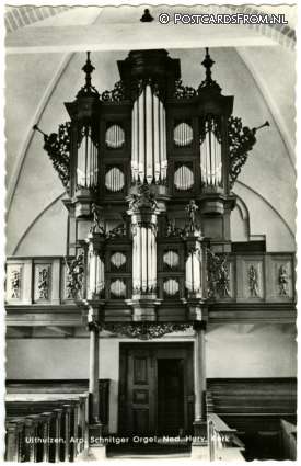 ansichtkaart: Uithuizen, Arp. Schnitger Orgel, Ned. Herv. Kerk