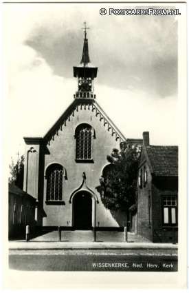 ansichtkaart: Wissenkerke, Ned. Herv. Kerk