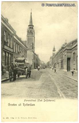 ansichtkaart: Delfshaven, Havenstraat. Oud Delfshaven