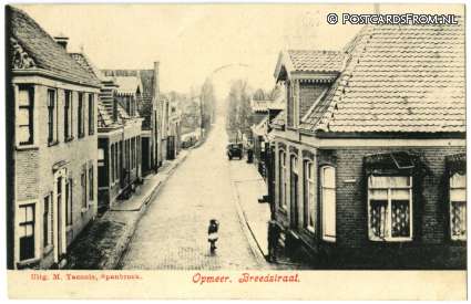 ansichtkaart: Opmeer, Breedstraat
