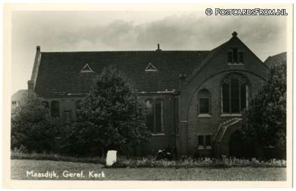 ansichtkaart: Maasdijk, Geref. Kerk