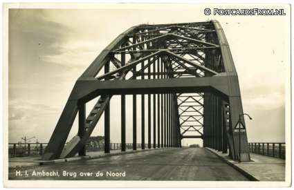 ansichtkaart: Hendrik-Ido-Ambacht, Brug over de Noord
