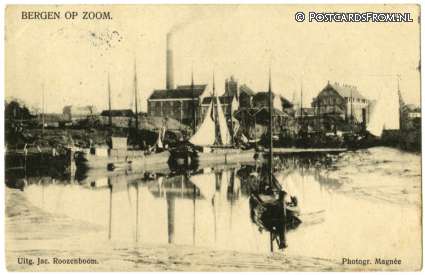 ansichtkaart: Bergen op Zoom, Ingang Haven