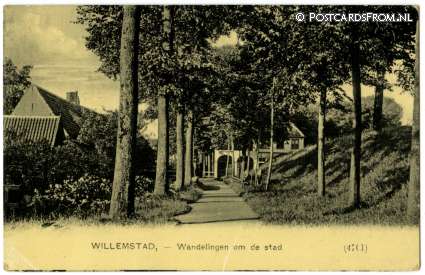 ansichtkaart: Willemstad, Wandelingen om de stad