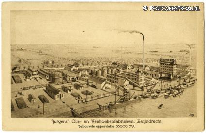 ansichtkaart: Zwijndrecht, Jurgens' Olie- en Veekoekenfabrieken