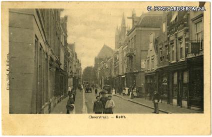 ansichtkaart: Delft, Choorstraat