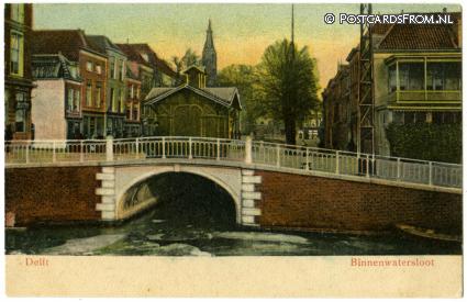 ansichtkaart: Delft, Binnenwatersloot