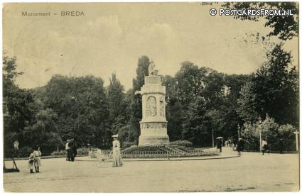 ansichtkaart: Breda, Monument