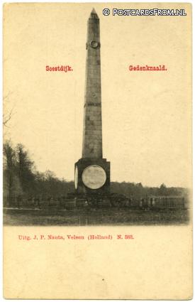 ansichtkaart: Soestdijk, Gedenknaald