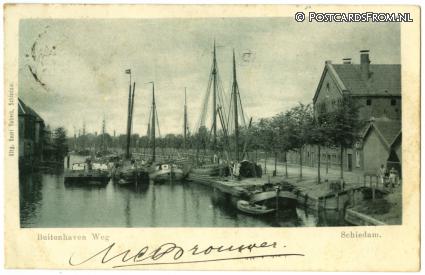 ansichtkaart: Schiedam, Buitenhaven Weg