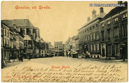 ansichtkaart: Breda, Groote Markt