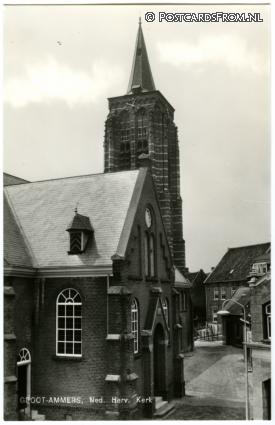 ansichtkaart: Groot-Ammers, Ned. Herv. Kerk