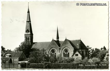 ansichtkaart: Riel, Achterzijde R.K. Kerk