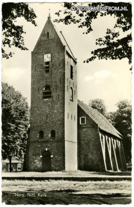 ansichtkaart: Norg, N.H. Kerk