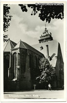 ansichtkaart: Schoonhoven, Herv. Kerk
