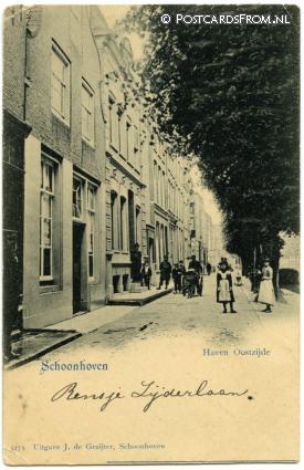 ansichtkaart: Schoonhoven, Haven Oostzijde