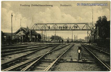 ansichtkaart: Dordrecht, Voetbrug Dubbeldamscheweg