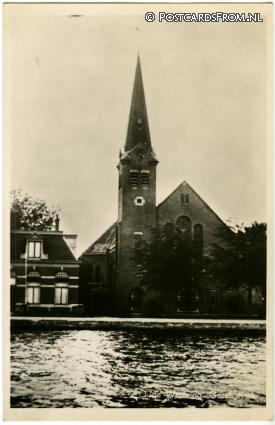 ansichtkaart: Oude Wetering, Geref. Kerk